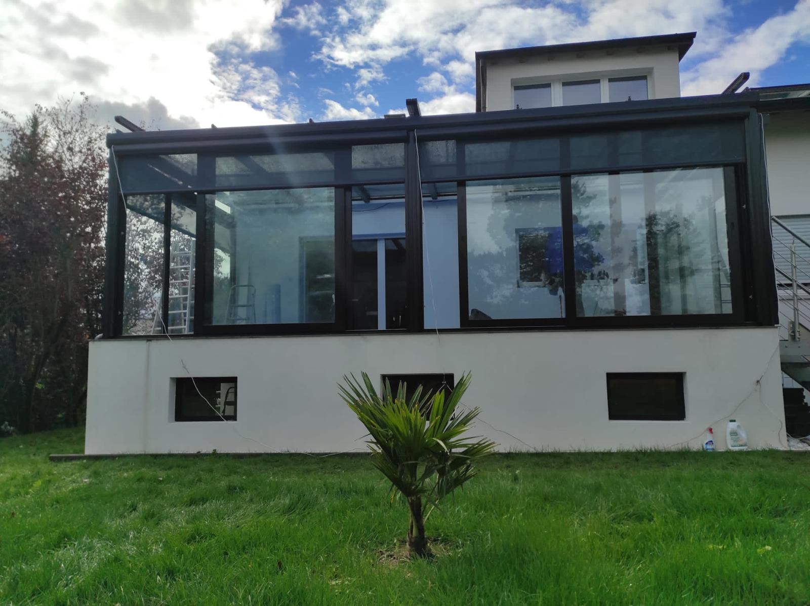 Aynı kış bahçesi bahçeden, montaj merdiveniyle