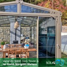 Veranda sabit cam tavan & Isı camlı sürgülü sistem Likya sürme cam - solarwin