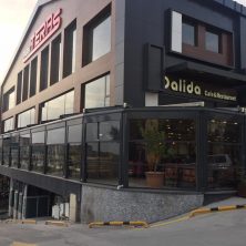 Wood, Restaurant, Guillotine Glass System