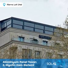 Alüminyum Panel Tavan ve Giyotin Cam Sistemi Pierroloti Otel 6