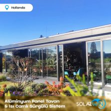 Alüminyum Panel Tavan ve Isı Camlı Sürgülü Sistem Hollanda 1