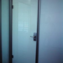 White, Frosted, Glass Door