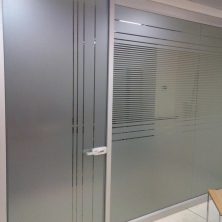 Open, Close, Frosted, Glass Door