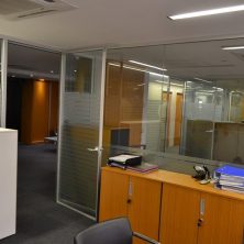 Office with Blinds, Glass Partition System