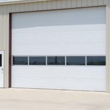 Glazed White Color Sectional Garage Doors