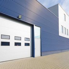 White, Blue Color, Sectional Garage Doors