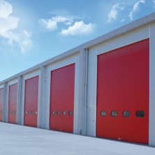 Red Sectional, Garage Doors