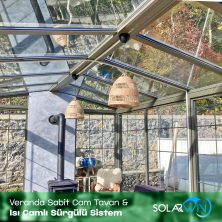 Veranda sabit cam tavan & Isı camlı sürgülü sistem Likya sürme cam - solarwin